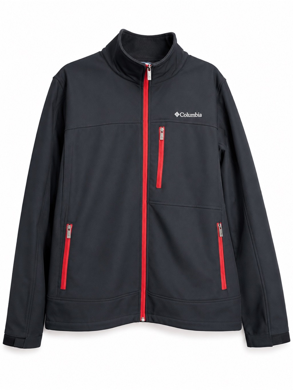 Columbia Men's Black Softshell Jacket with Red Trim